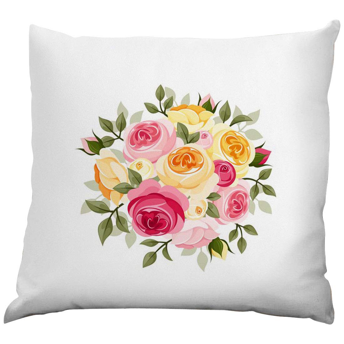 Mojolo Flower Theme Printed Cushion Cover (12x12 Inches)-image-29