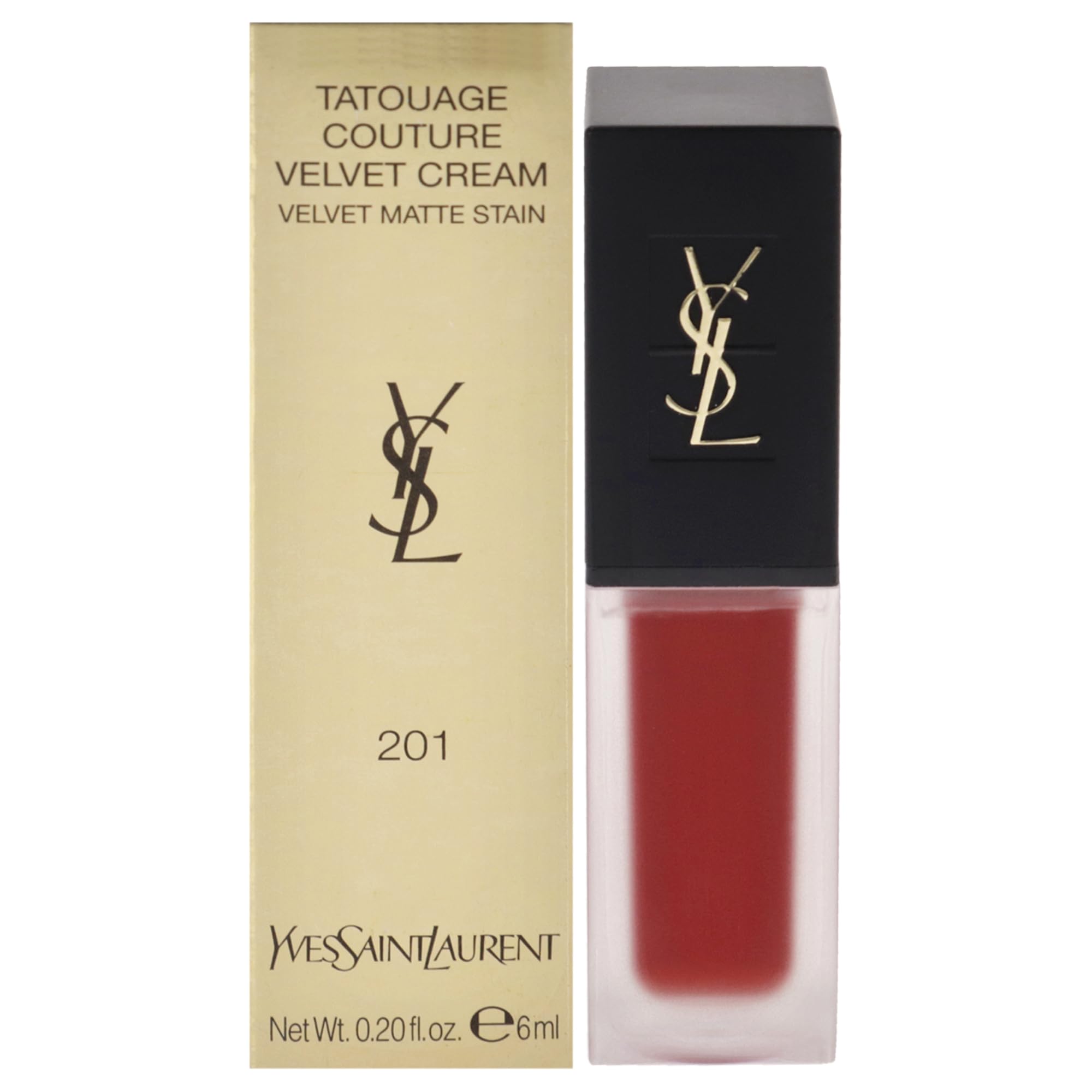 Yves Saint Laurent Tatouage Couture Velvet Cream Lippenstift 201 Rouge Tattoo, 6 g