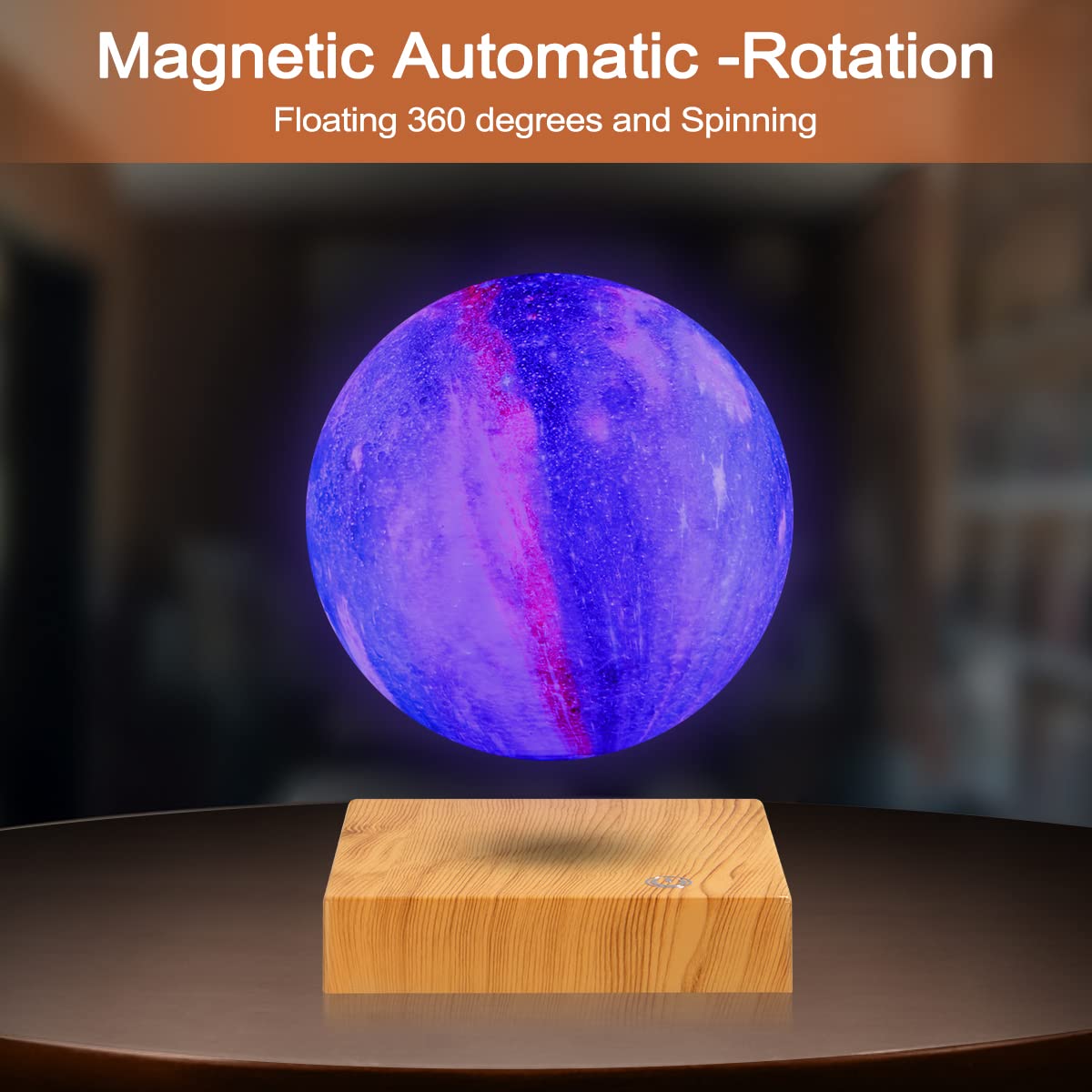 Schwebende Mondlampe - 16 Farben LED Floating Galaxy Mond Lampe, Magnetische Levitation Spinning in Air 3D-Druck Mond Nachtlichter mit Fernbedienung für Büro Home Room Decor, einzigartige Geschenke