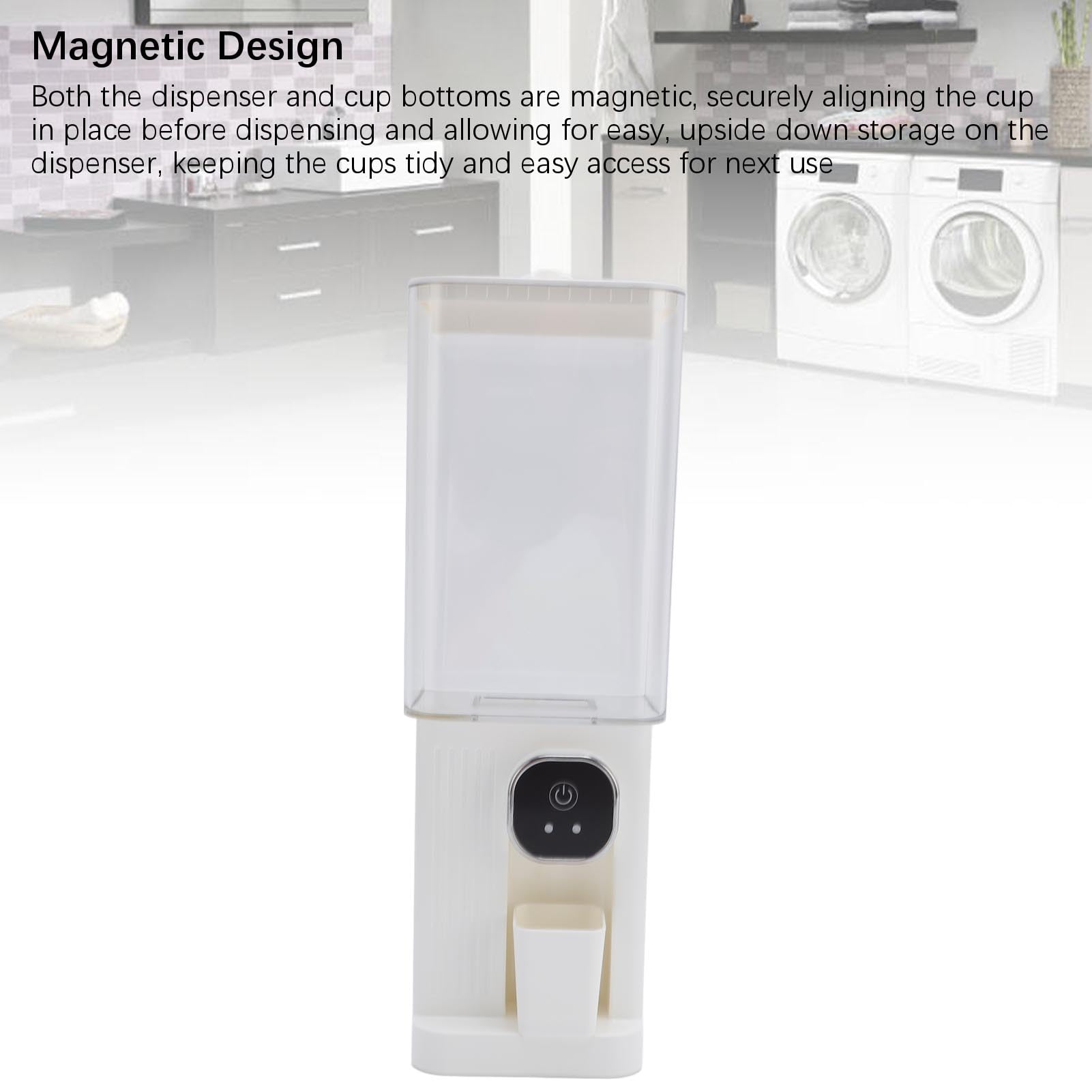 Dispenser Automatico per Collutorio con Rilevamento Intelligente e 2 Tazze per Bagno, Dispenser Intelligente da Parete con capacità di 700 Ml per Bambini e Adulti