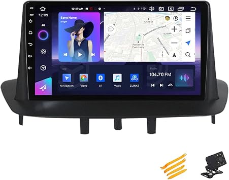 Android 13 Car Stereo QLED Display Compatible with Renault Megane 3 20082014 Touch Screen 9 Inch Car Radio with Car Play Bluetooth Navigation Android Car Radio FM RDS SWC,8 Core NF6 8G+128G