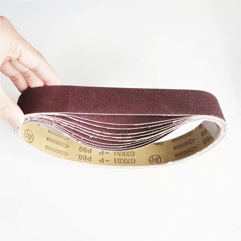 SHALLEZSOU Sander belt 10Pcs 680 * 40mm Aluminium Oxide Grinder Band Belt Abrasive Polishing Sanding Belts for Sander Grit 60-800(800)