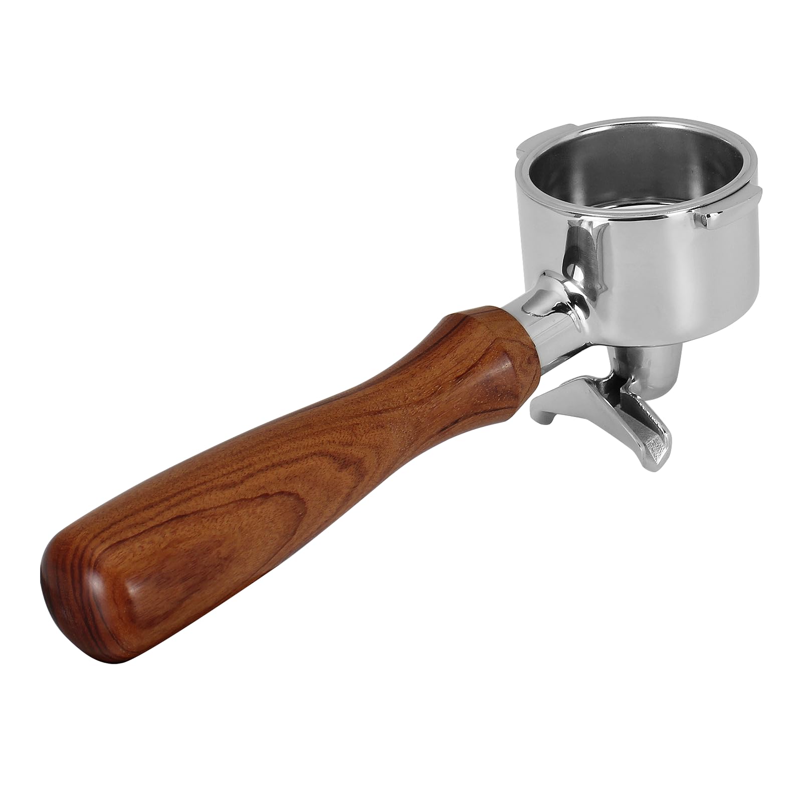 Espresso SiebträGer 51mm Doppelauslauf FüR Delonghi ECP35.31, EC0311, EP36.31, EC200, ECO310, EC410, ECZ351, EC152, EC341, EC330S, EC221,Mit Filterkorb Und Puck-Sieb, Griff Aus Rotes Guibao Aluminium