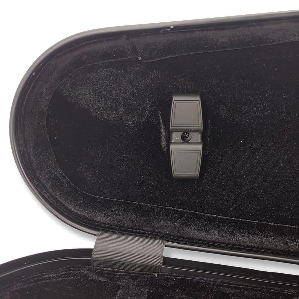 Viola Case 16 inch Lightweight Carbon Fiber, Adjustable Velcro Neck Pad suitable for sizes 15-16.5 inches, Thickened Lining, Built-in Hygrometer, Sturdy Handle,with Backstraps (White)