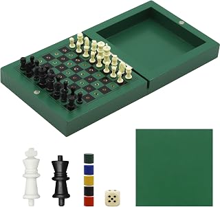 3-in-1 Mini Board Game Set – Travel Size Strategy Games