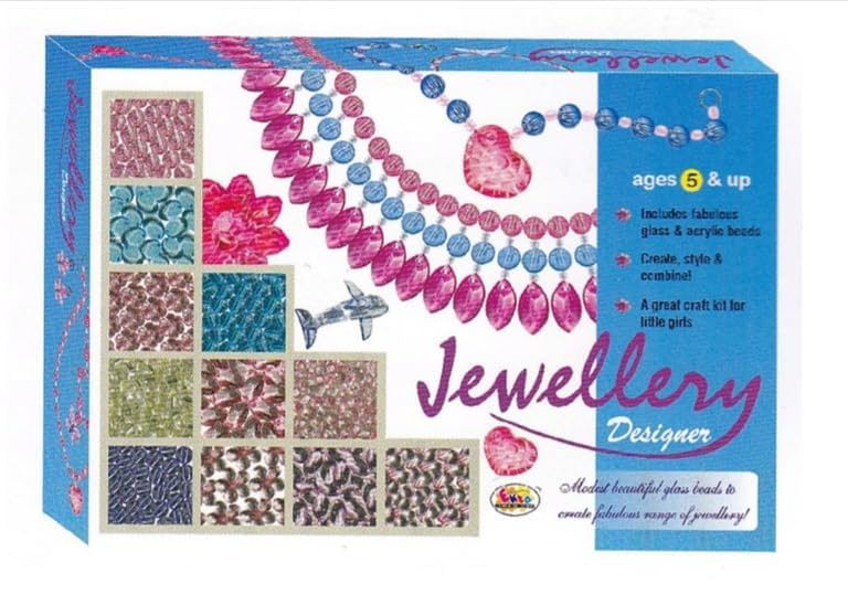 BKDT Marketing Jewellery Boutique - Fun Game - Multicolour Beads - Make Beautiful Necklace, Fashionable Bracelets & Funky Earrings-Jewellery Making Kit for Girls - Beads for Jewellery Making- festival gifts,diwali gift