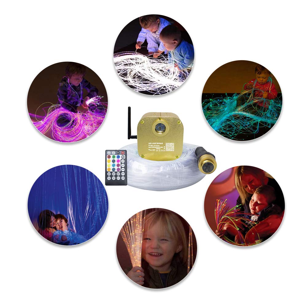 Kingmaled Sensory Lights 16W APP+Twinkle+Sound Activated Fiber Optic Curtain Lights for Sensory Room/Autistic Kids - Image 4