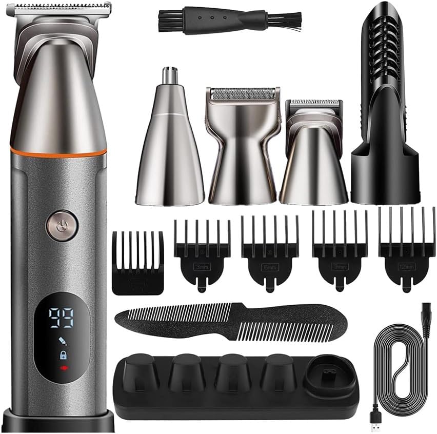 Digital Multifunctional Hair Clipper Electric Oil Push Carving Nose