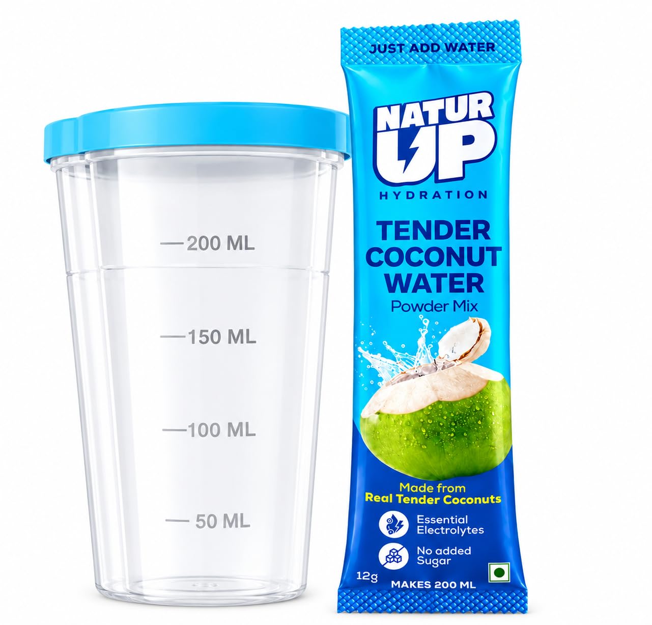 [BRSRGBDROQFBUG37] Naturup Electrolytes Powder | Hydration Sachets Packed with Minerals | Zero Sugar Rehydration Sachet, No Artificial Sweeteners & Preservatives | Coconut Water Fleavour | 90 Electrolytes Sachets