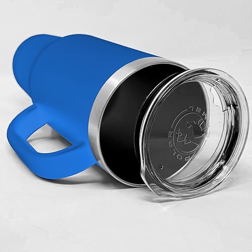 Vista 131 de LaserGram 15oz Vacuum Insulated Coffee Mug, Ankh, Personalized Engraving Included (Orange)