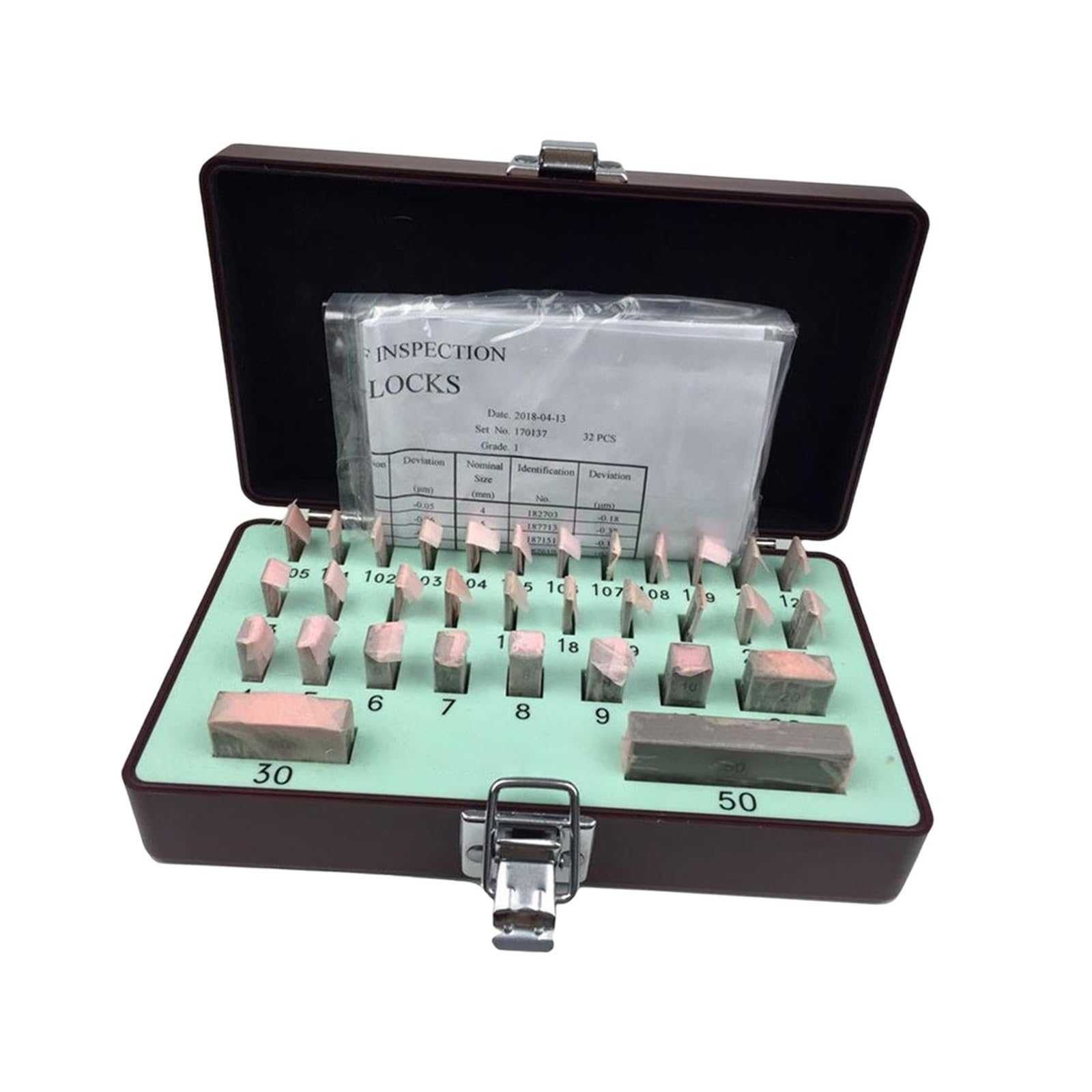 Blocchetti pianparalleli, Blocco calibro angolare da 32 pezzi, set di blocchetti di ispezione del calibro for utensili da macchinista, set di blocchetti di calibro in acciaio