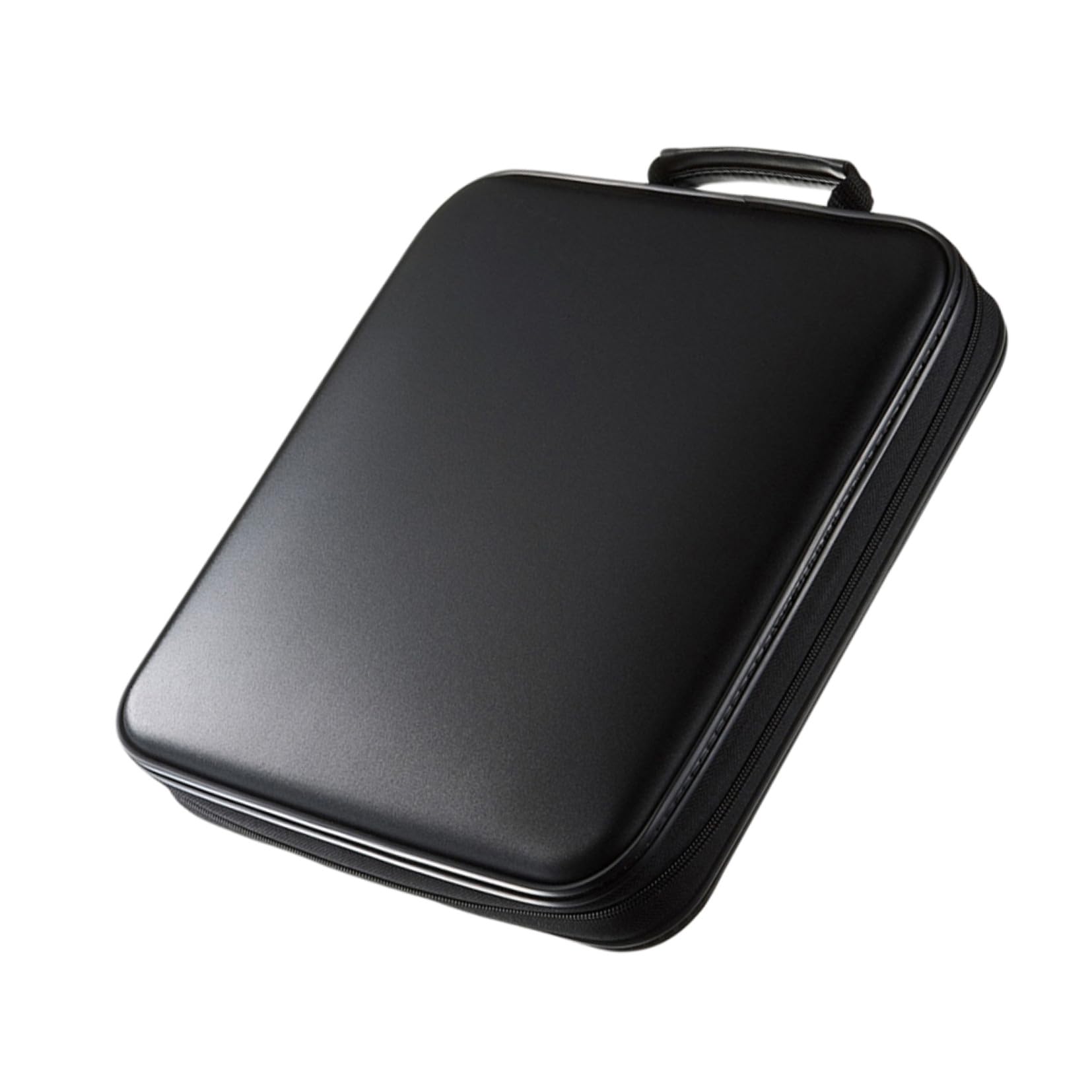 DOITOOL Custodia Per Cd e Dvd Portatile 160 Slot Nero Cerniera Scorrevole, Protezione Da Polvere e Graffi, Organizer Multimediale Per Casa, Auto e Viaggi
