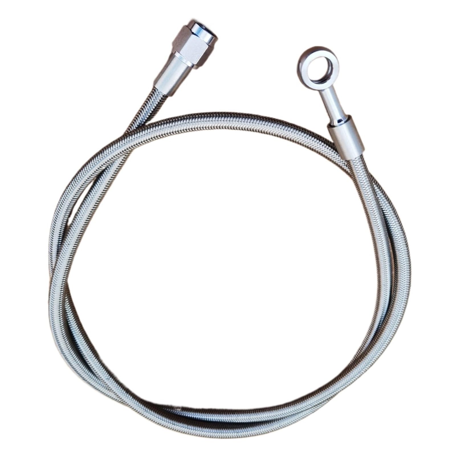 Oil Pipe Brake Line Unions 12"-72" AN4 Universal Hydraulic Brake Clutch Gauge Turbo Vacuum Oil Hose Line Straight to 10mm Banjo(72 INCH)