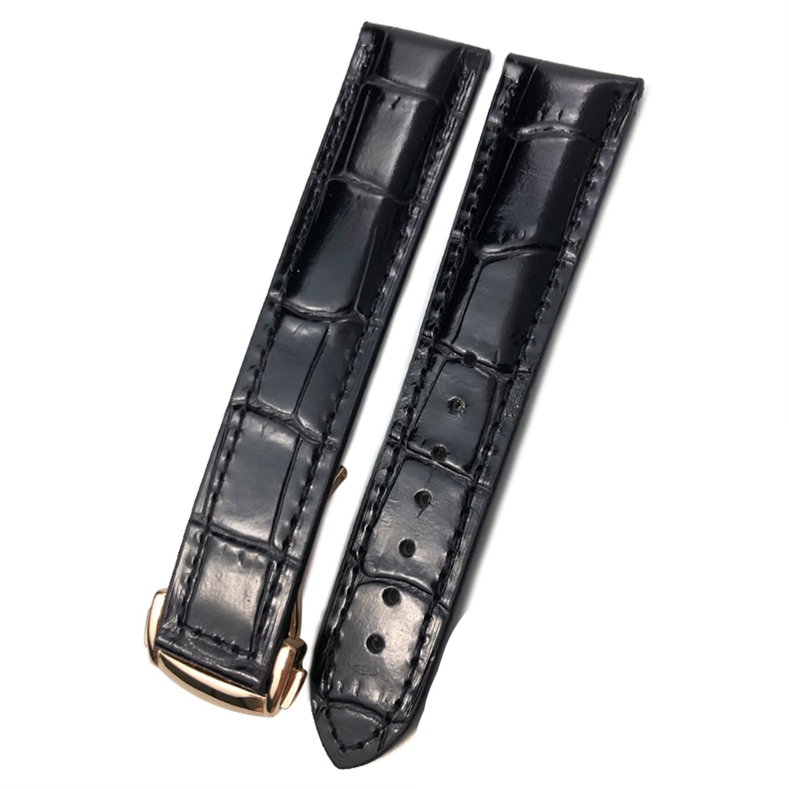 Sangle de montre en cuir véritable pour Omega Seamaster look chic 20mm