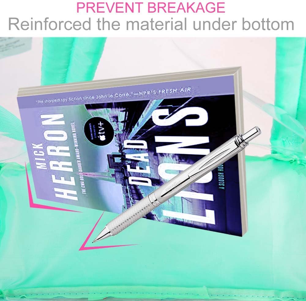 17" Flip Top Clear Backpack for Girls, 3Pcs Stadium Approved Set, Waterproof Transparent Bookbag for Travel/School (Green) - Image 6