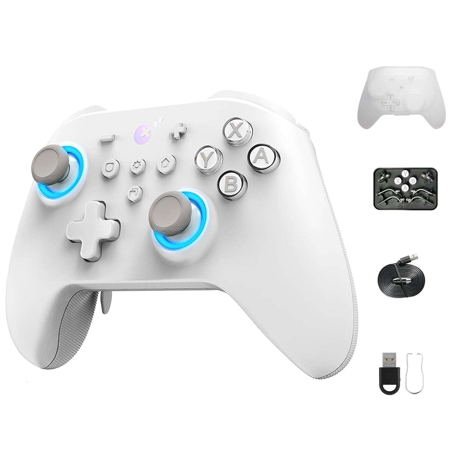 GuliKit KK3 Max, Kingkong 3 Max Controller for Switch, 4 Back Buttons, Hall Joysticks & Triggers, Maglev/Rotor/HD Vibration,1000Hz Polling Rate,RGB lights,for Switch/Android/iOS/macOS/Steam Deck