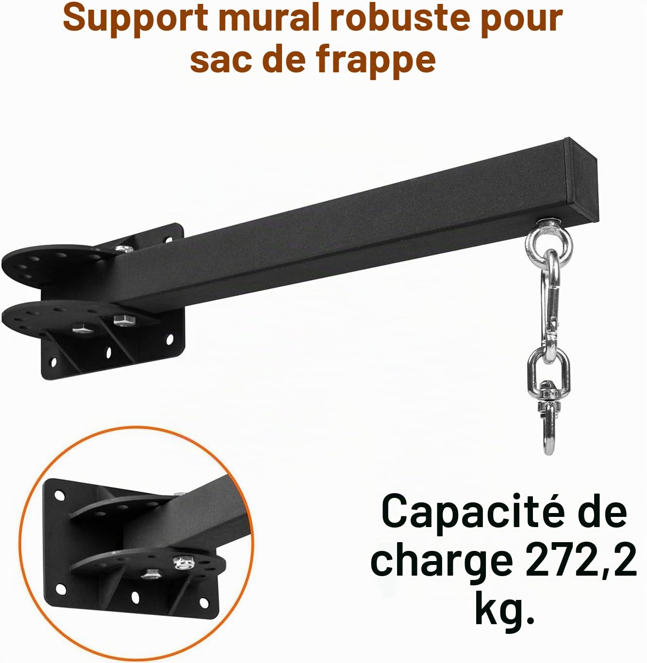 Support Sac De Frappe-Potence Sac De Frappe Réglable, Support De Sac De Boxe Très Résistant Convient pour la Maison ou la Salle de Sport, l'entraînement à Domicile Muay Thai et MMA.