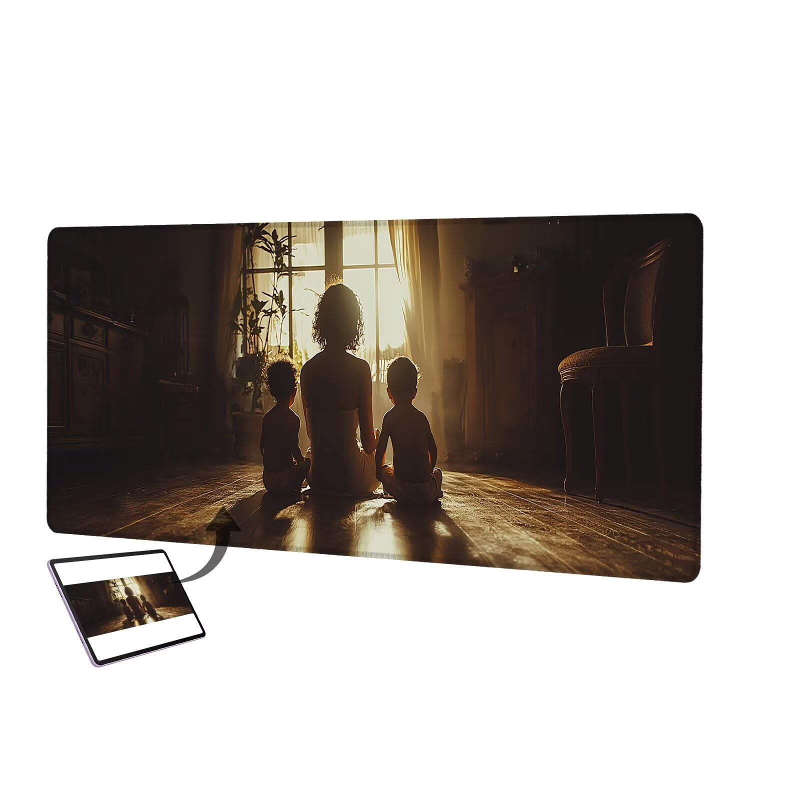 Niestandardowa podkładka pod mysz ze zdjęciem, 1200 x 600 mm wodoodporna niestandardowa podkładka pod mysz do gier, pod biurko z antypoślizgową podstawą, dodaj zdjęcia, pomysł na prezent dla graczy,