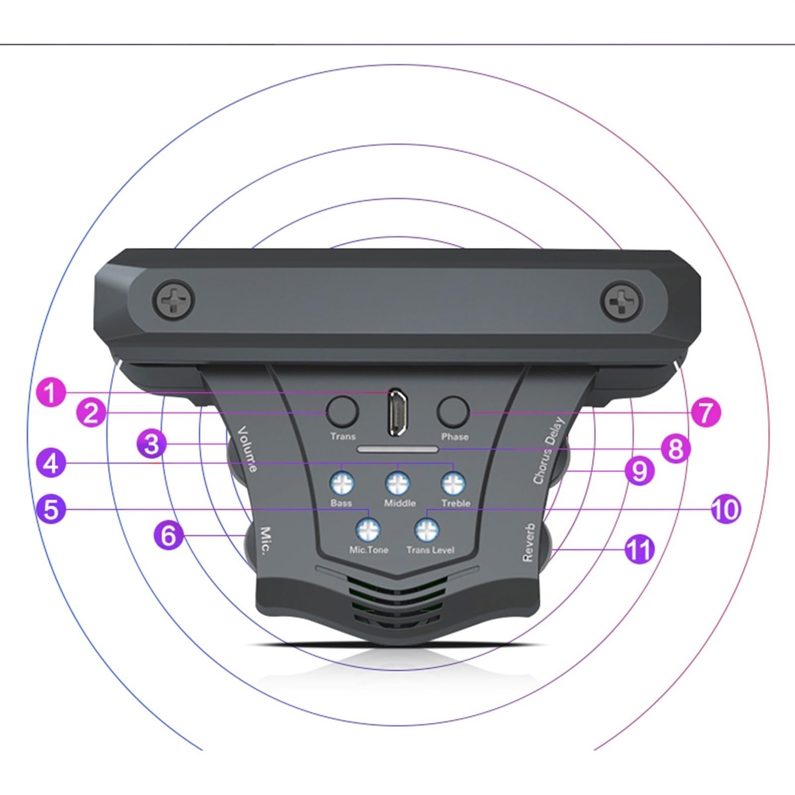 Pickup per strumenti ad arco Pickup Per Vibrazione Del Foro Sonoro Chitarra Folk Amplificatore Di Vibrazione Della Stessa Frequenza Non È Necessario Aprire I Fori