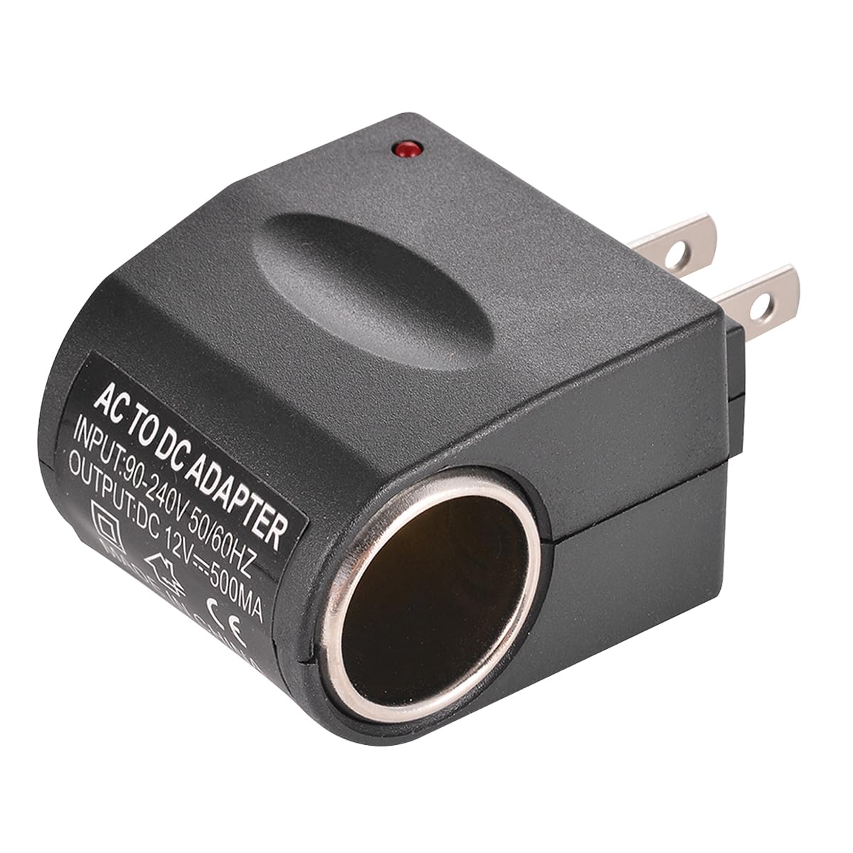 KHGUZ Universal AC to DC Car Cigarette Lighter Socket Adapter Converter, DC 12V 500mA Vehicle Power Supply Transformer Wall Plug, Automotive Female Socket for Car Electronics : Automotive