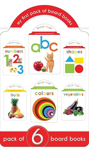 My First Boxset of Board Books: ABC, Numbers, Shapes, Colours, Fruits and Vegetables (Pack of 6 Early Learning Board Books For Kids): ABC, Numbers, ... Learning Board Books) (My First Book of)
