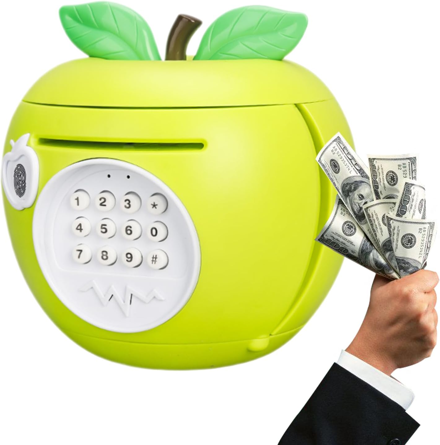 Genérico Safe Piggy Bank for Kids | Strong Electronics with Fruit Shaped Password, Children's Coin Saving Money Banks | for Home, School, Living Room and Bedside Table