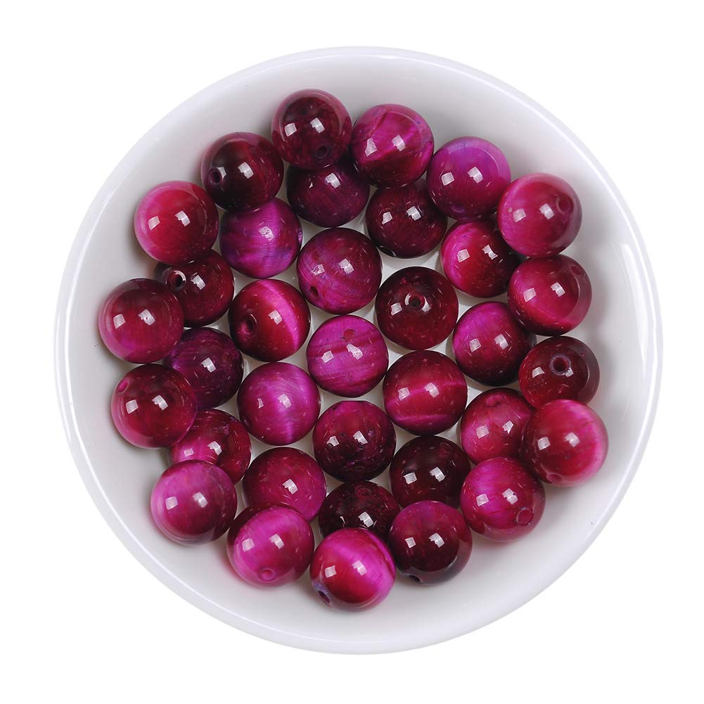 Perline di occhio di tigre naturale A+ gialle, blu, rosse, dorate