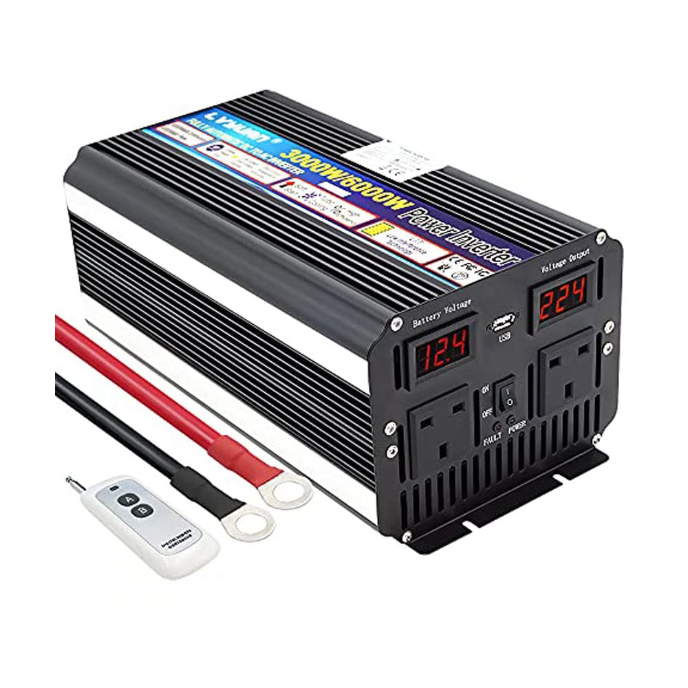 Buy LVYUAN 3000W /6000W Power Inverter DC 12V to 230V 240V AC 5V USB
