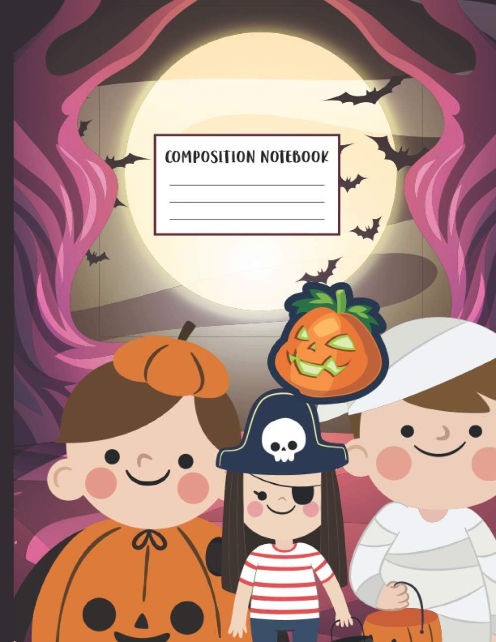 Composition Notebook: Halloween Pumpkin Composition Notebook Lined notebook / diary journal gift 120 pages