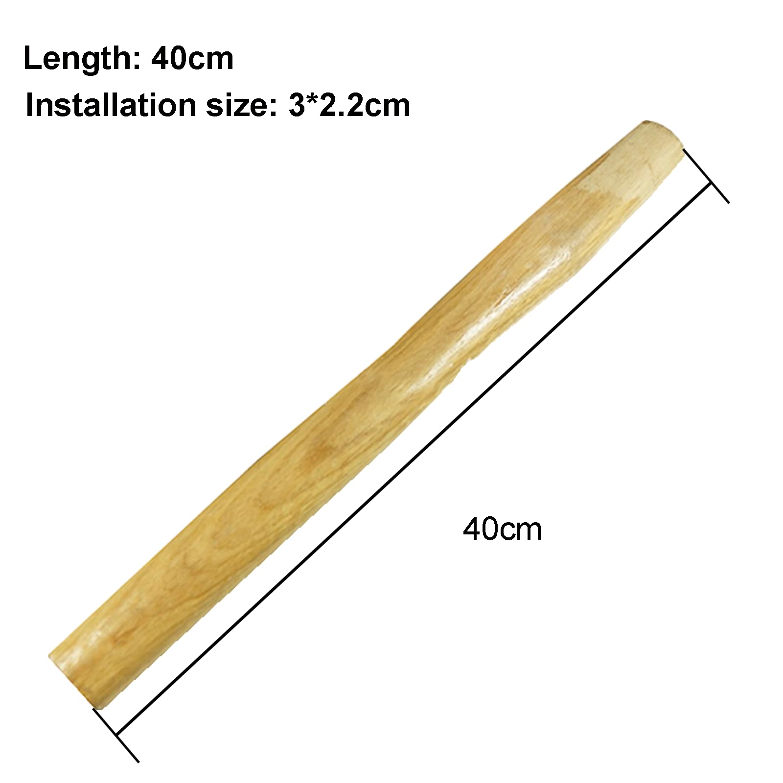 Hammerstiel aus Holz, achteckiger Hammerstiel, Ersatzgriffe für Klauenhammer, 4 Größen zur Auswahl 32 cm/35 cm/37 cm/40 cm