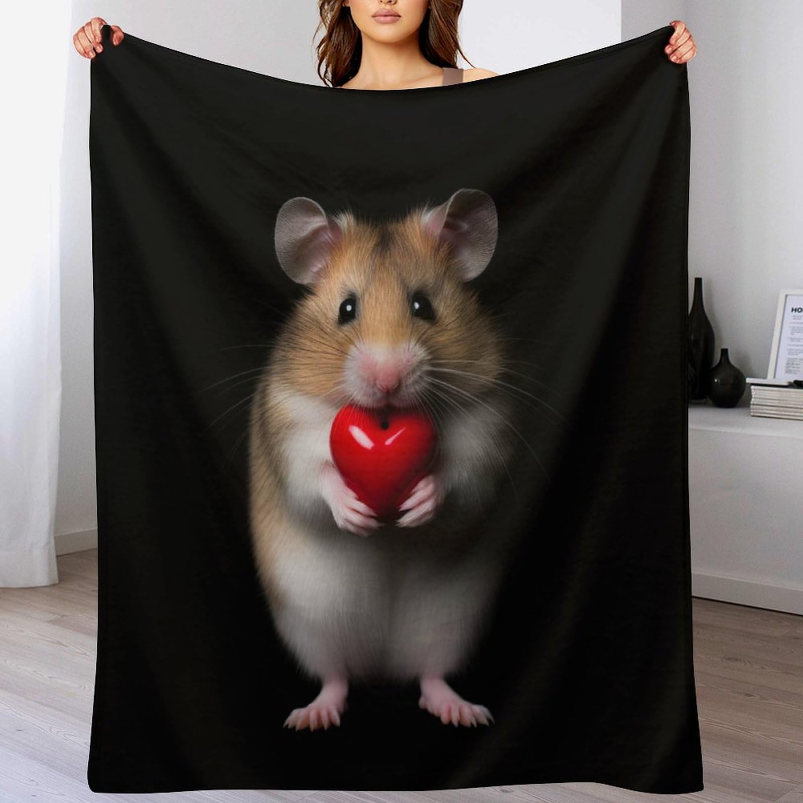 Couverture polaire en flanelle hamster, le cadeau idéal pour le lit