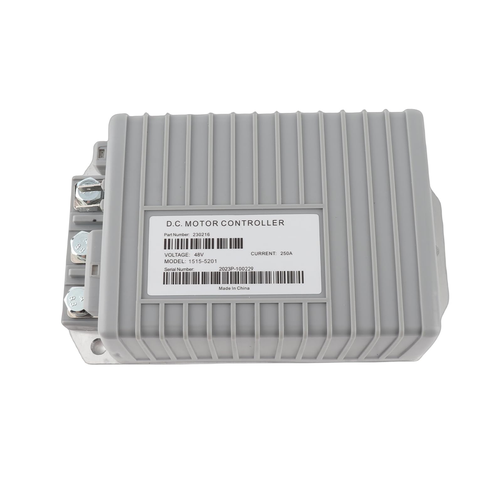 Ausla Controlador de Motor de 48 V , Metal y Plástico, Controlador de Velocidad de 250 A para Carritos Utilitarios y Precedentes de