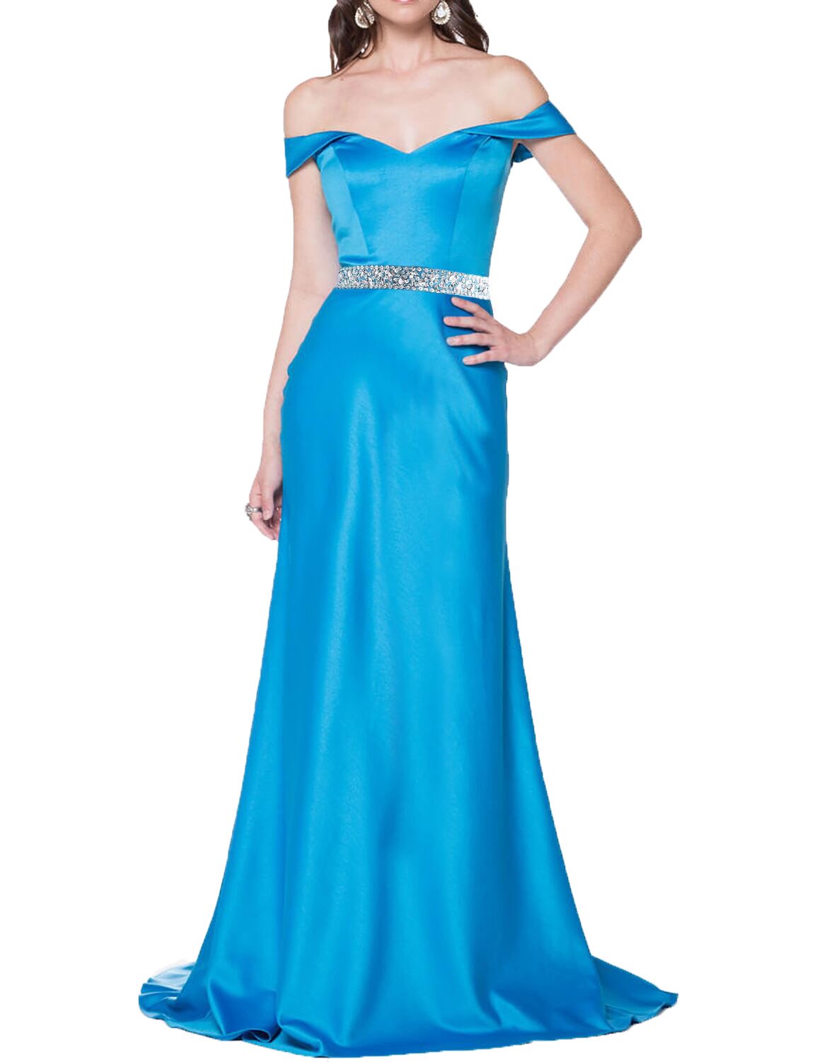 YSMei Women's Off Shoulder Evening Prom Dresses Long Mermaid Formal Gown YPM06