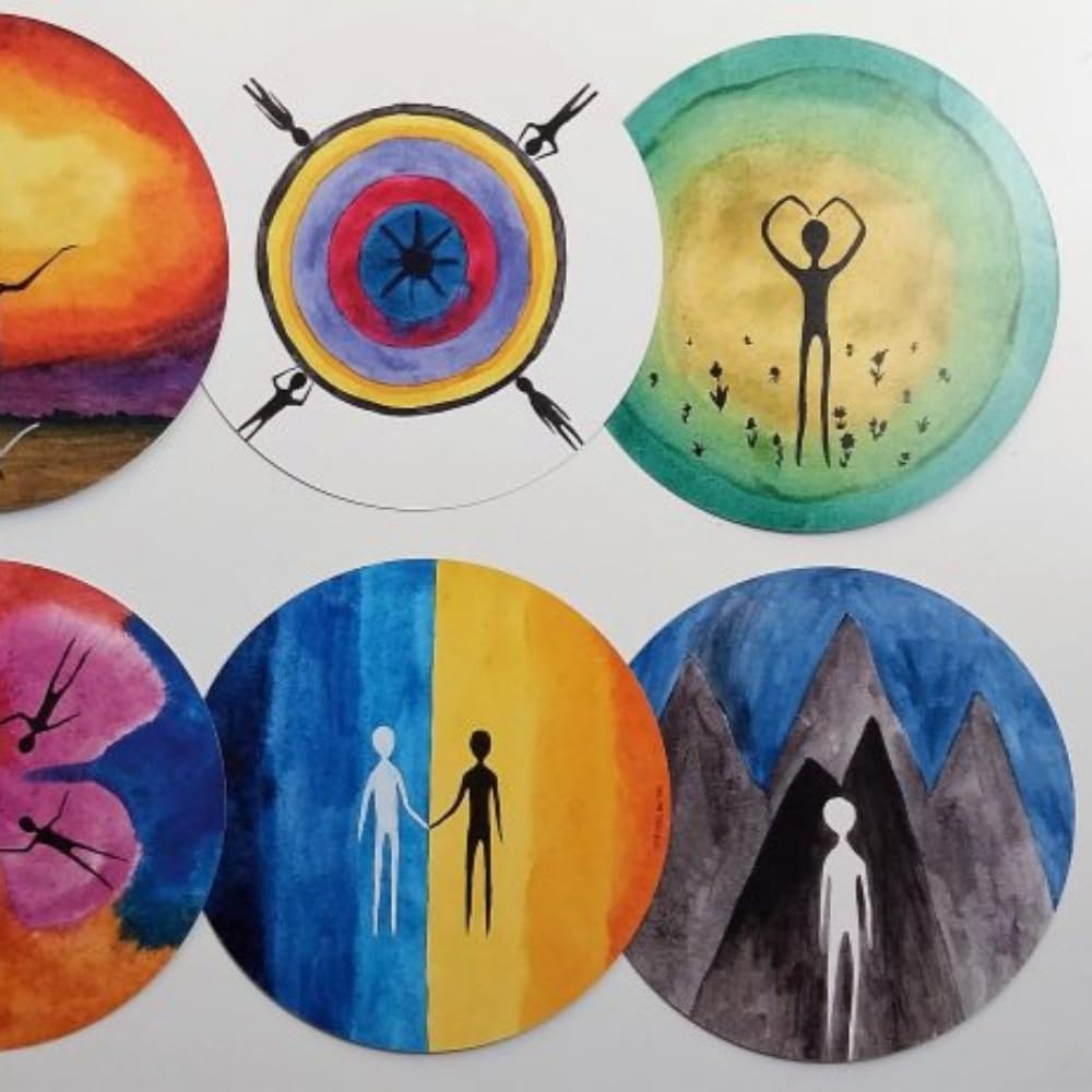 tarjetas psicologia positiva cartas asociativas de entrenamiento coaching emocional juego de mesa fiestas 88 cartas redondas conoce tu interior COPE mejora habilidades de precognicion y social