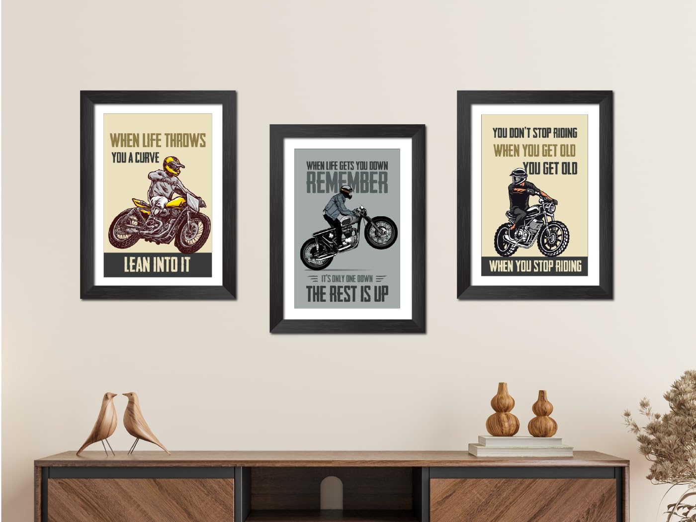Motorcycle Posters Framed - Motivational Wall Art -6 Motorcycle Posters Framed - Motivational Wall Art -6