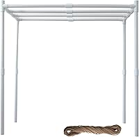 LAPOND Hydroponics Plant Climbing Frame Trellis with Rope - Detachable Support for Vine Plants, Outdoor/Indoor Garden