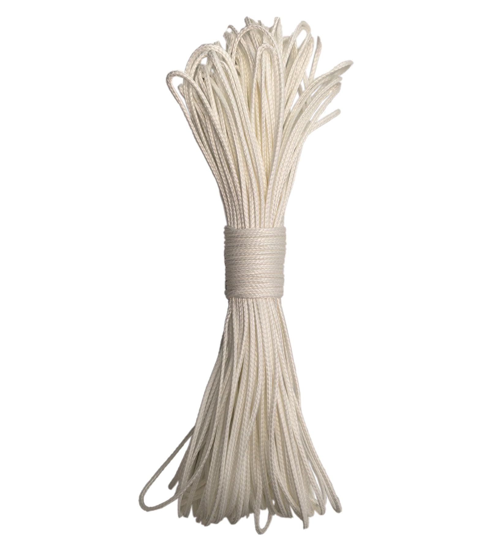 12 Strand Braided UHMWPE Rope -3mm 700kg Fracture Strain - Suitable for Tents, Kiteboarding, and Other 65 feet (2mmwhite100ft) โ image 1