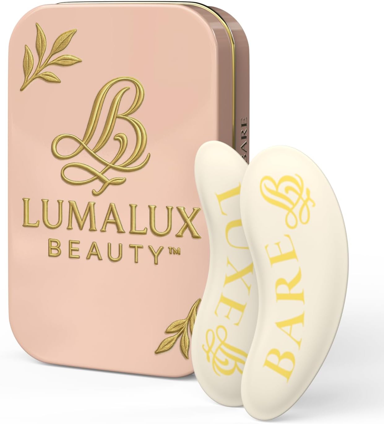 Reusable Under-Eye Patches – Premium Silicone Eye Masks for Depuffing, Hydrating & Brightening | Long-Term Reusable 30+ Uses | Luxe & Bare | 1 Pair + Storage Tin