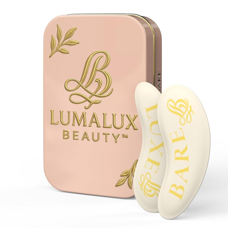 LUMALUX BEAUTY Patches reutilizáveis para a região dos olhos em silicone com estojo, 1 par