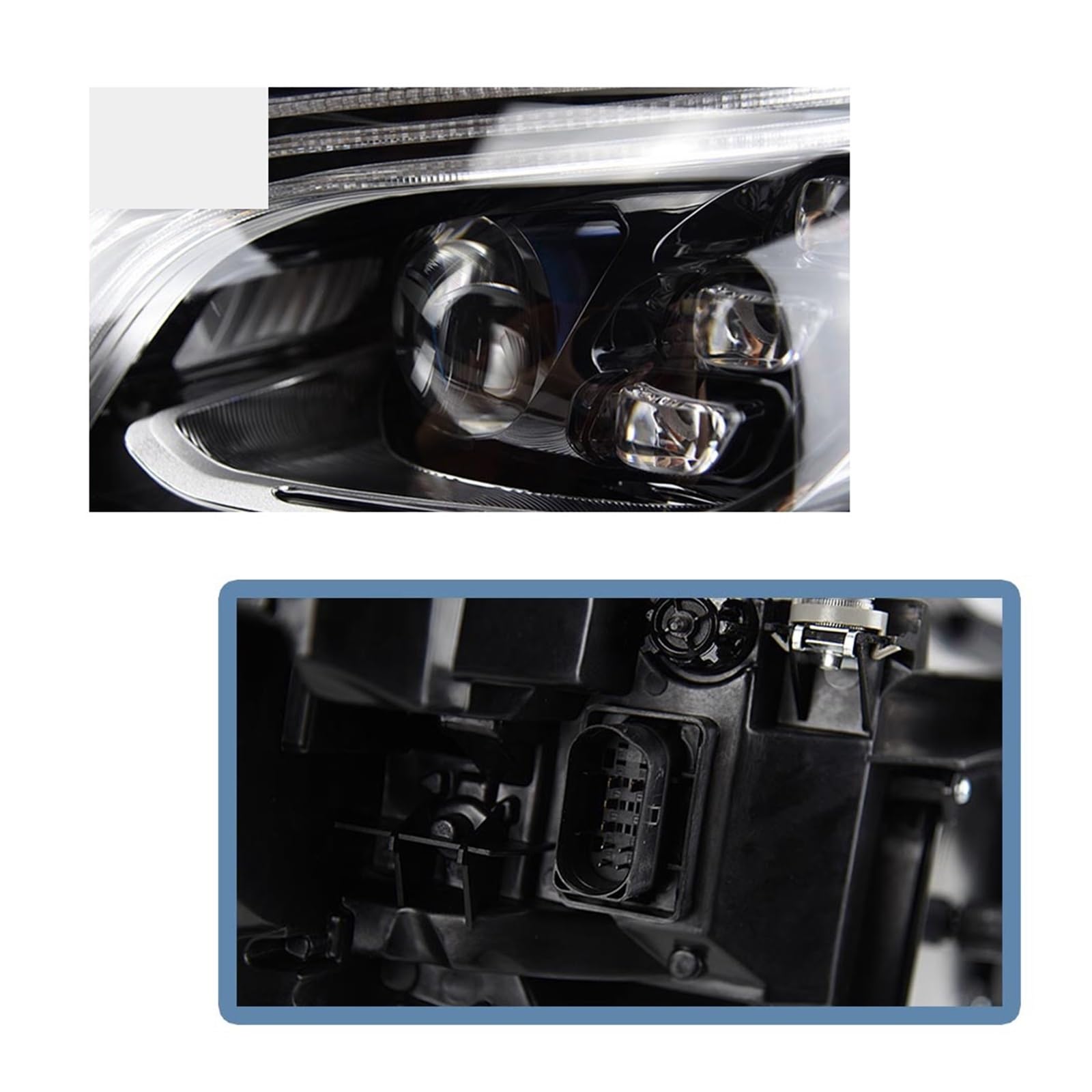 Coppia di fari Anteriori per Classe S W222 2014-2017, Kit di Tuning per Auto, Installazione Plug And Play.