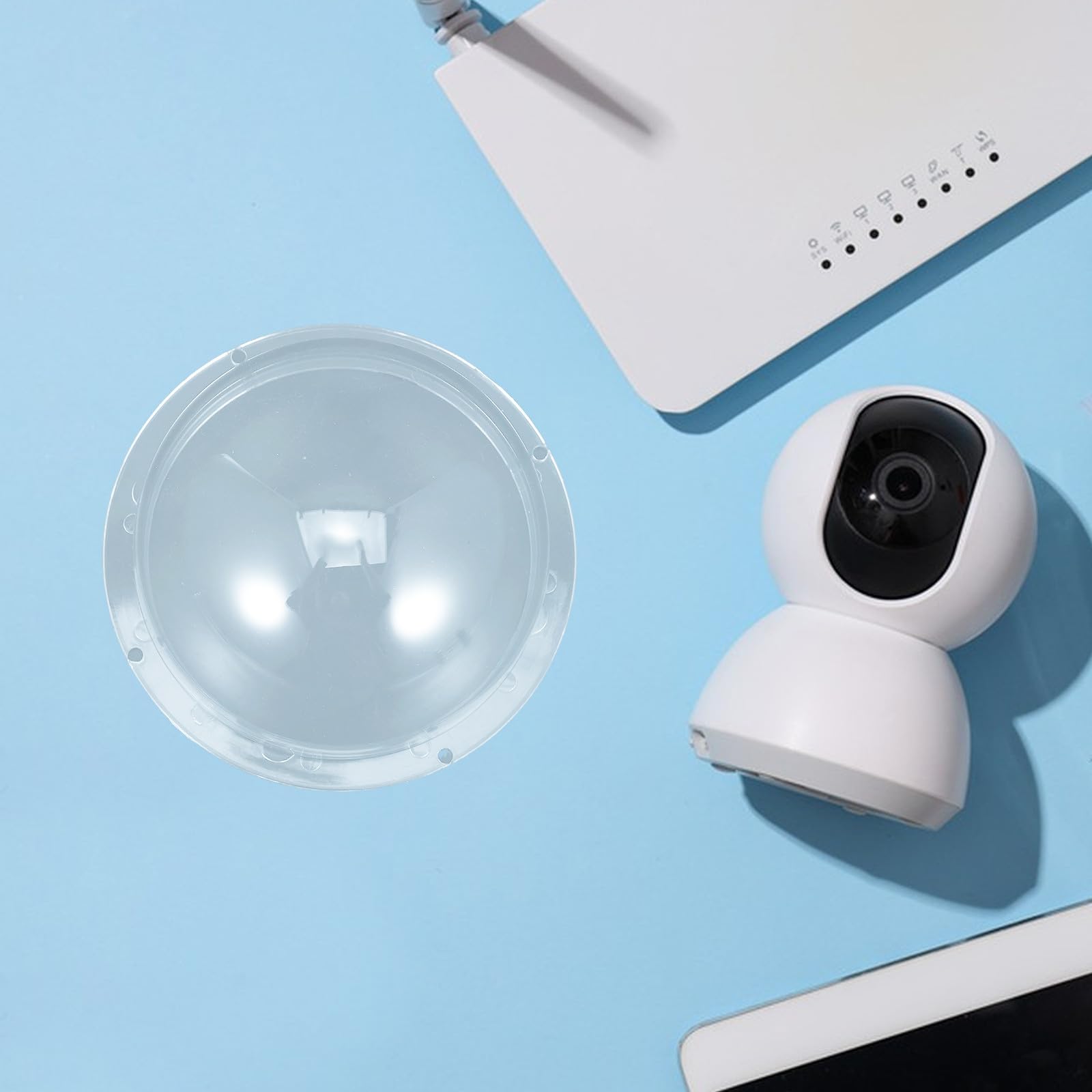 DOITOOL Copertura per telecamera di sicurezza - Copertura per telecamera a cupola da 3,8'' in acrilico trasparente resistente alle intemperie - Protezione per alloggiamento a cupola per