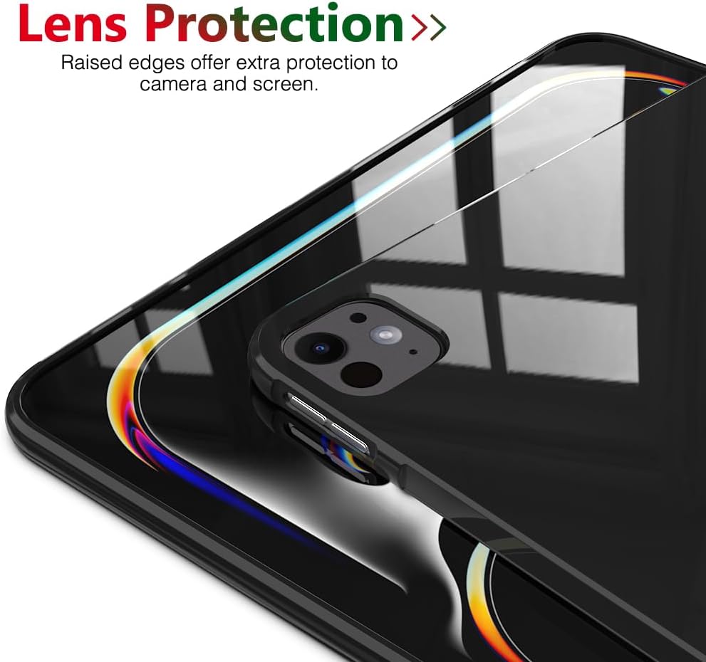 Case for iPad Pro 13 Inch M4 (2024 Model, 7th Generation), [Lightweight + Protective] Shockproof Soft Ultra Slim Cover, Black - Image 5