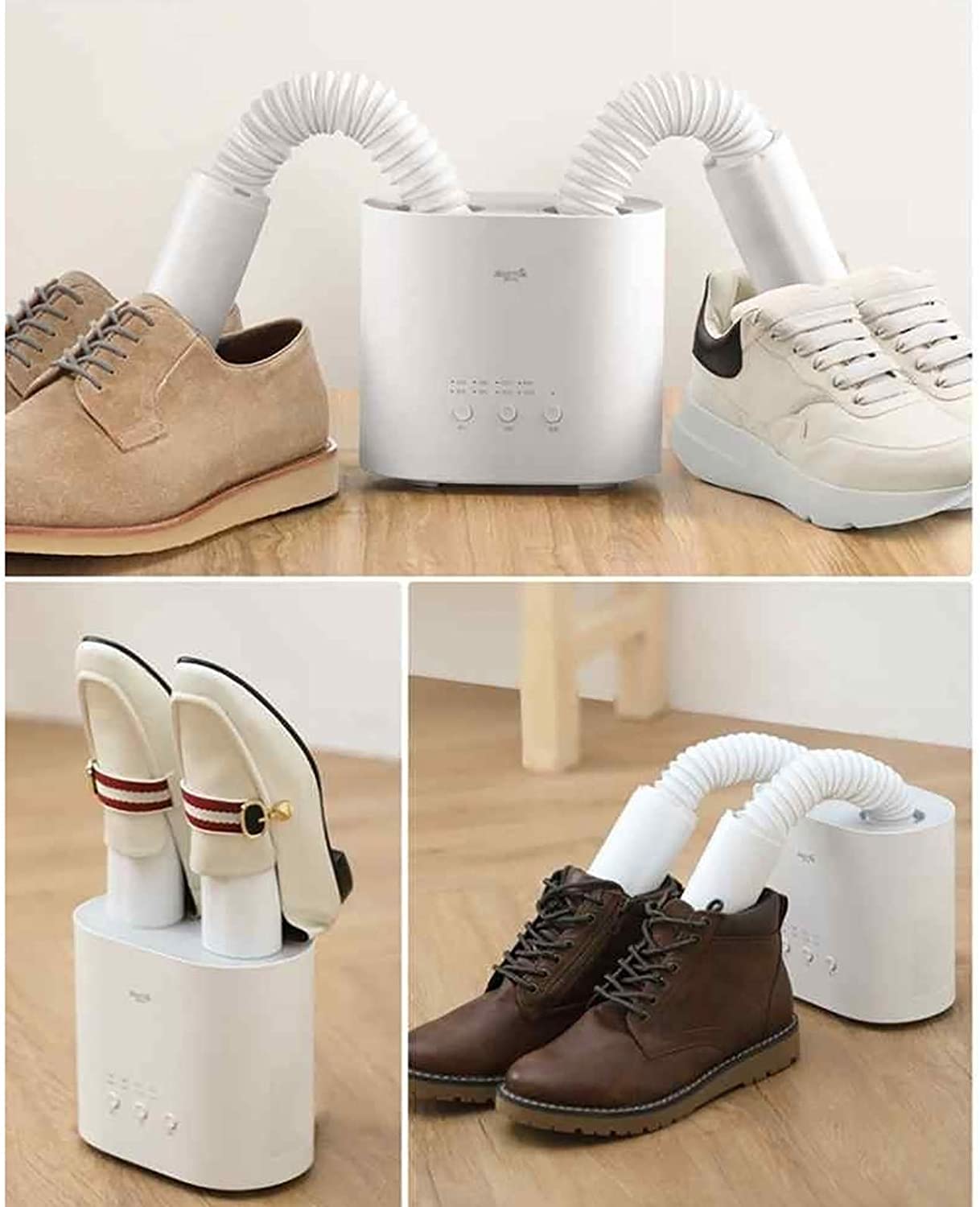 Schuhtrockner, Schuhtrockner, Stiefel mit Sterilisator, Desodorierungsmittel, Schuhtrockner mit konstanter Temperatur, einziehbare doppelte U-förmige Luftauslässe, tragbarer Schuhwärmer mit Stumm