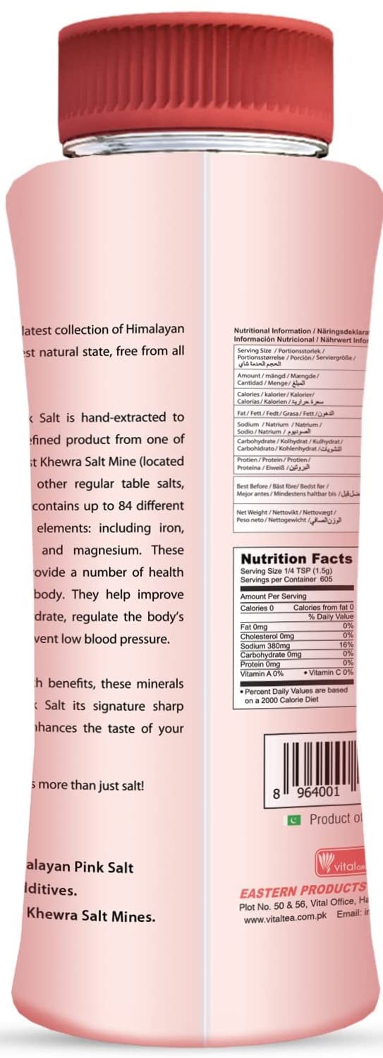 Fine Salt Himalayan 100% Natural Pink Salt Fine 17.6 oz Bottle Pack of 6 - Himalayan Salt, Natural Pink Salt For Cooking, Healthy Substitute To Table Salt Easy Refill