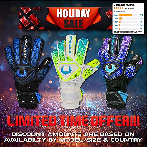 image for Renegade GK Vortex Shadow Goalie Gloves | 3.5+3mm Hyper Grip & 4mm Dur
