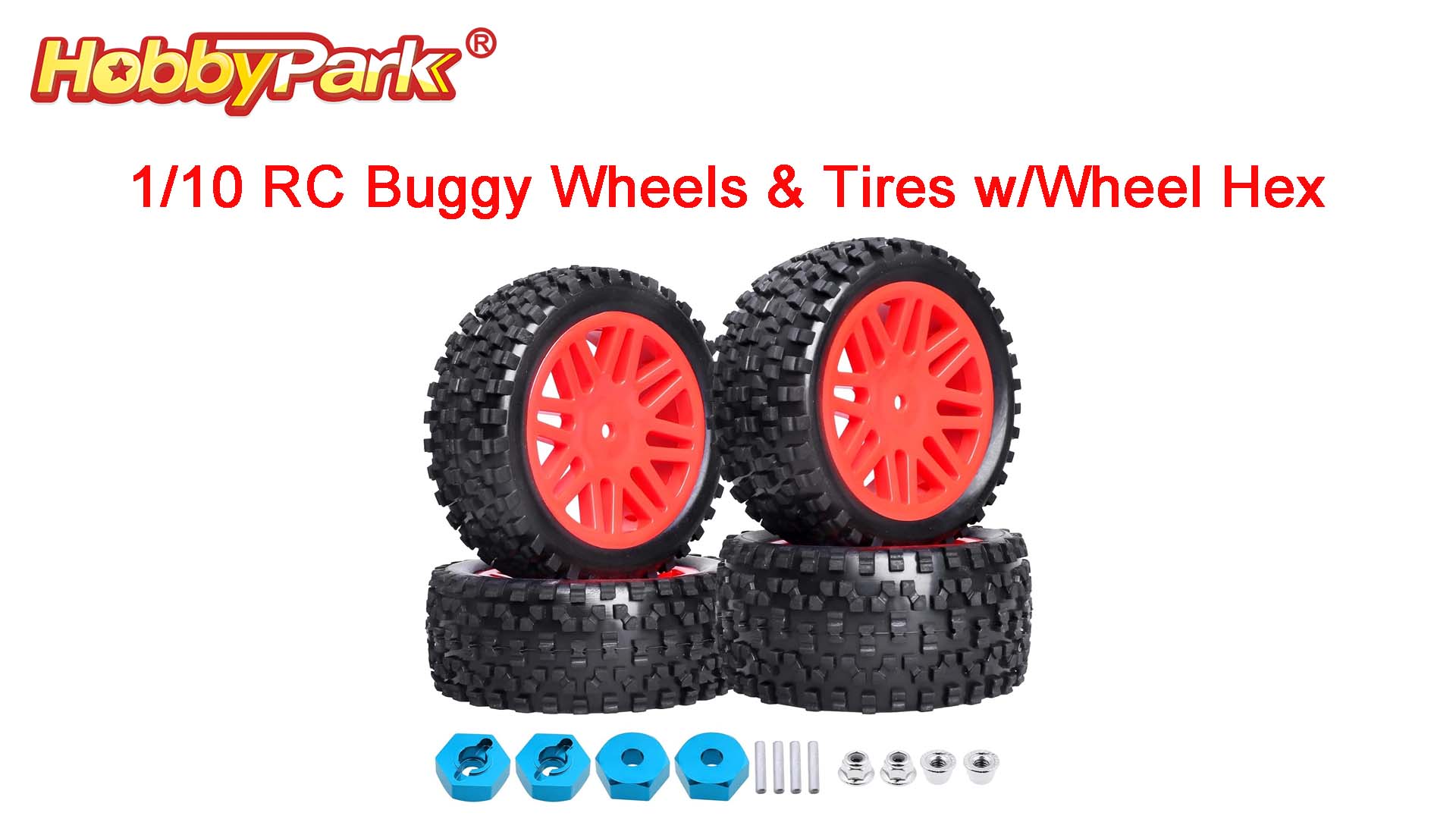 Amazon.com: Hobbypark 12mm Hex RC 1/10 Buggy Wheels and Tires Set