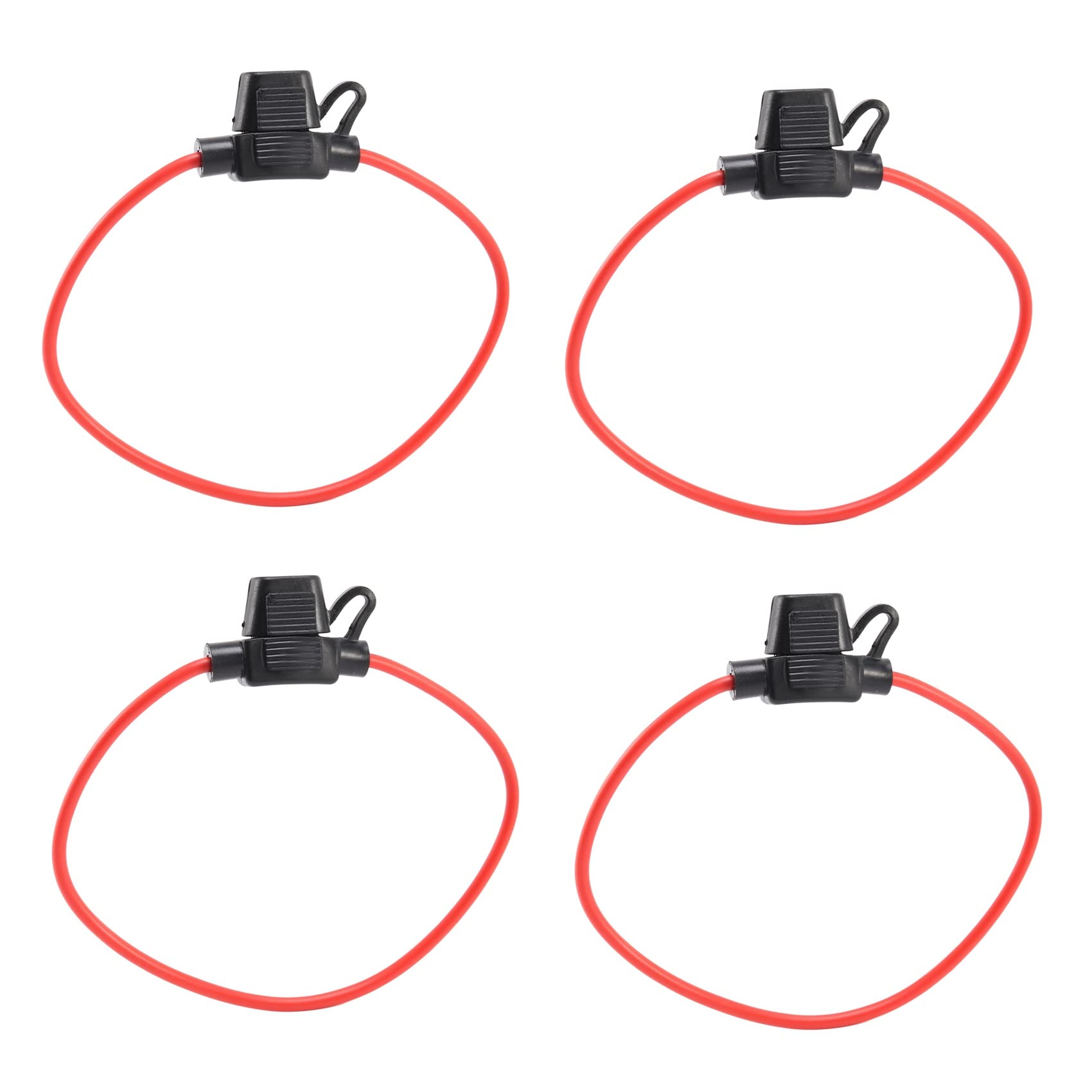 Jnchdghwa As Shown 4X 14Awg Wire In-Line Car Automotive Mini Blade Fuse Holder Fuseholder 20A