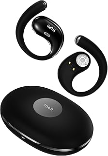 truke New Launch ResonanceX Open Ear Wireless Earbuds, 24-bit Spatial Audio, 70Hrs Playtime with Fast Charging, 16mm Titanium Drivers, 40ms Low Latency, Quad Mic ENC Calls, Made in India (Ash Black)