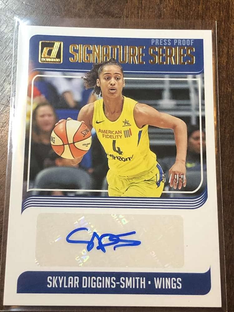 2019 Donruss WNBA Signature Series Press Proof #25 Skylar Diggins-Smith Auto SERS99 Dallas Wings Official Panini Basketball Card