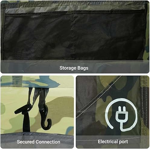 Miniatura 6 de Camping Tent Tunnel 4-Person Camouflage Waterproof vidaXL vidaXL
